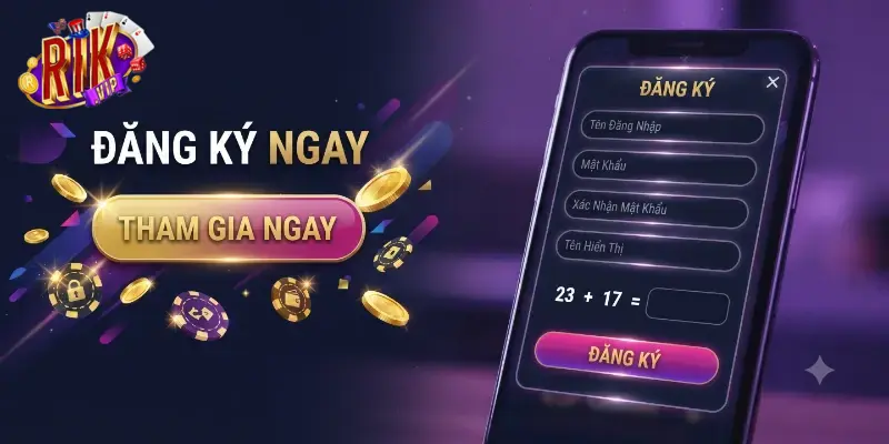 Đăng ký Rikvip dễ dàng trên điện thoại và máy tính, nhận ưu đãi hấp dẫn ngay